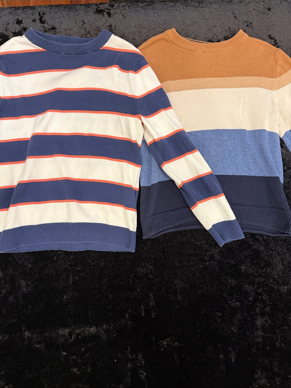 H&M Kids Striped Sweaters in Blue, Cream, Tan & Orange Accents